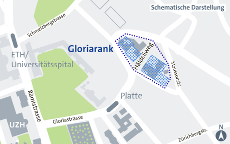 Areal Gloriastrasse/Häldeliweg (Übersichtsplan)