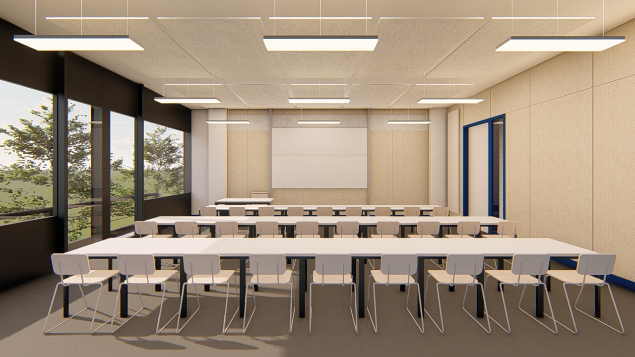 Standard-Klassenzimmer mit 58 m2 