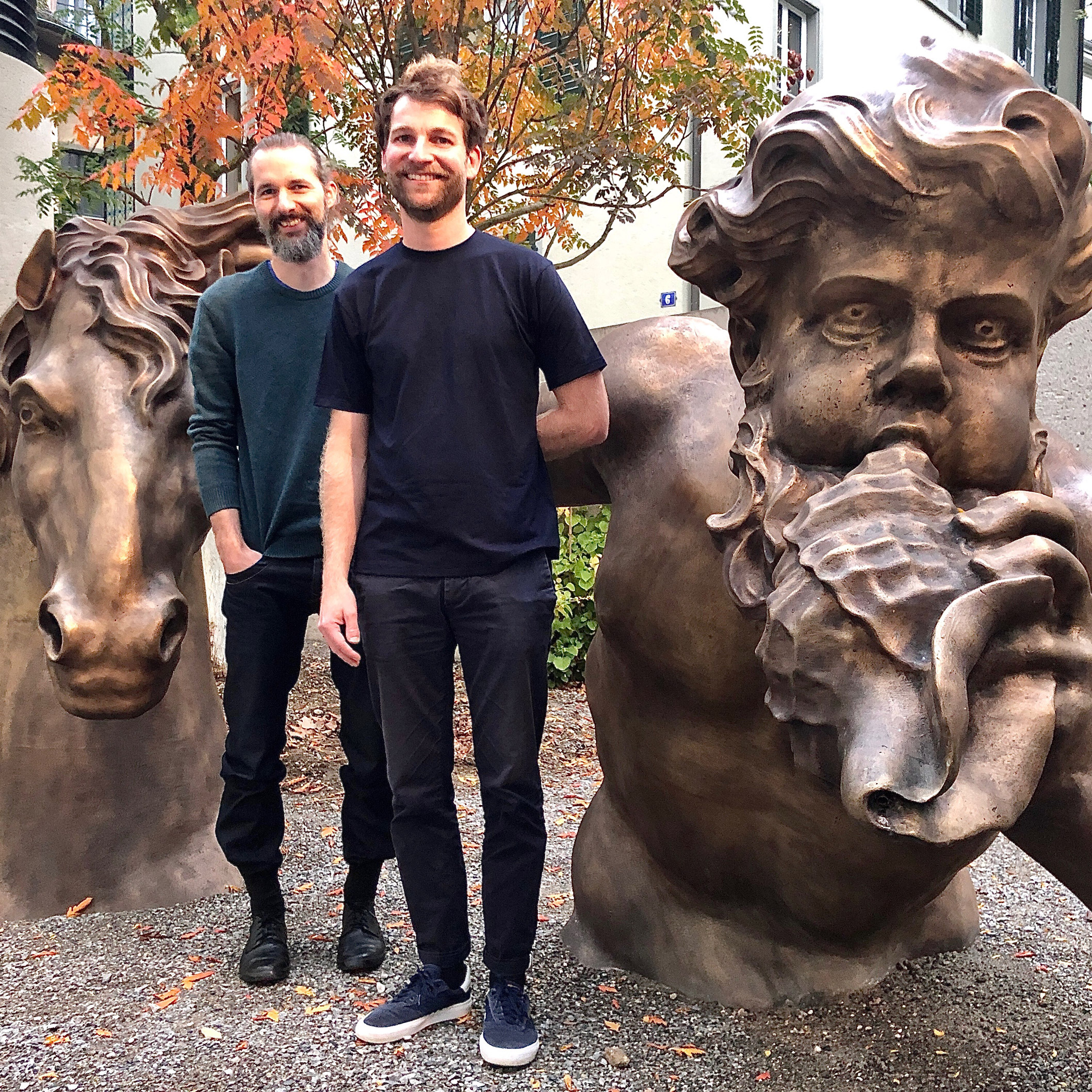 Michael Meier & Christoph Franz am Abend der Kunstwerkeinweihung (Bild: Priska Feichter)